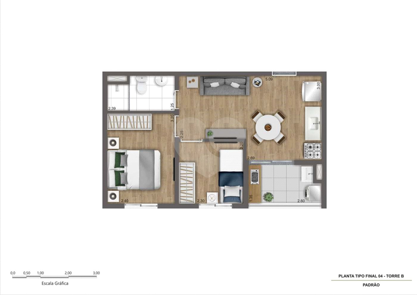 Apartamento à venda com 2 quartos, sendo 1 suíte, em Campo Grande, São Paulo, SP