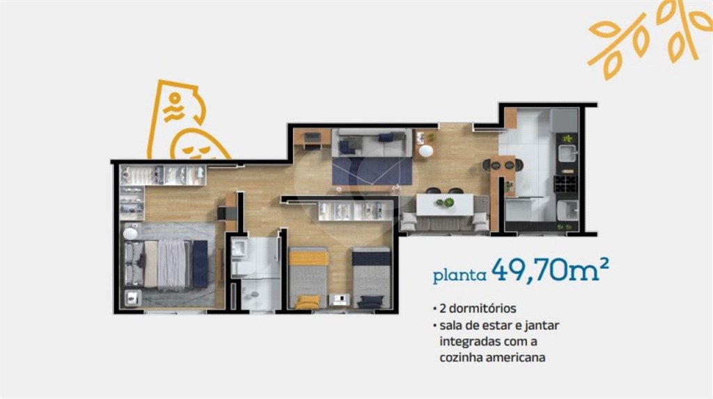 Apartamento à venda com 2 quartos em Parque Residencial Rafael Alcalá, Porto Feliz, SP