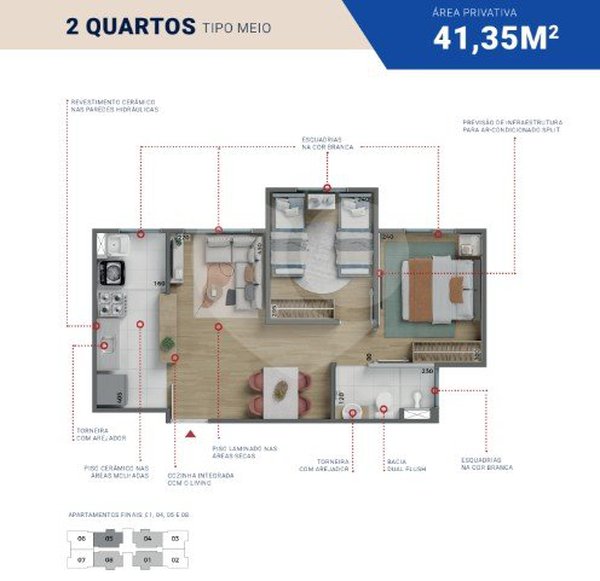 Apartamento 41m² 2