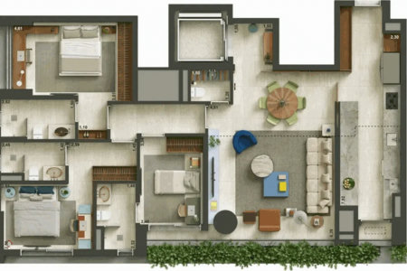 Apartamento à venda com 3 suítes em Cidade Monções, São Paulo, SP