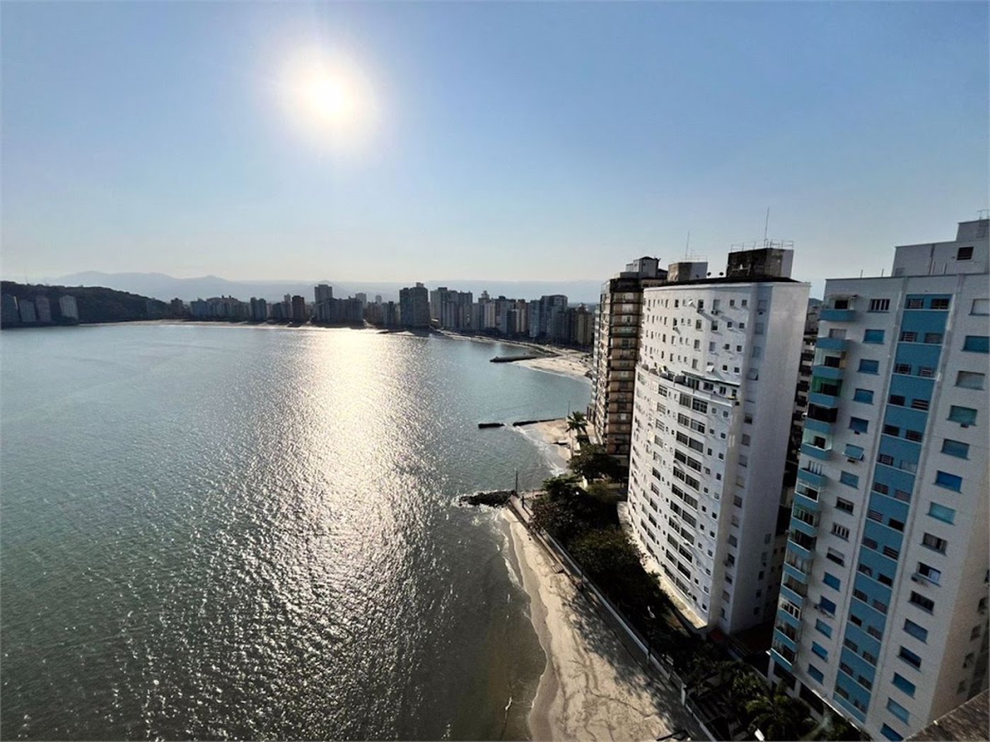 apartamento pé na areia com vista total para o mar em são vicente