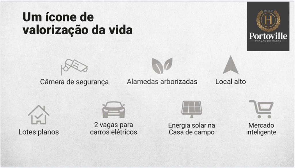 Terreno à venda no condomínio Portoville Praças do Haras, Atibaia - SP