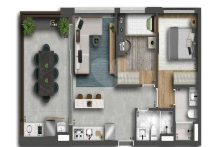 Apartamento à venda com 2 quartos, sendo 1 suíte,  em Paraíso, São Paulo, SP