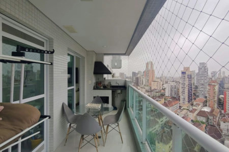 Apartamento com 2 dormitórios para alugar, 76 m² por R$ 7.000,00/mês - Gonzaga - Santos/SP