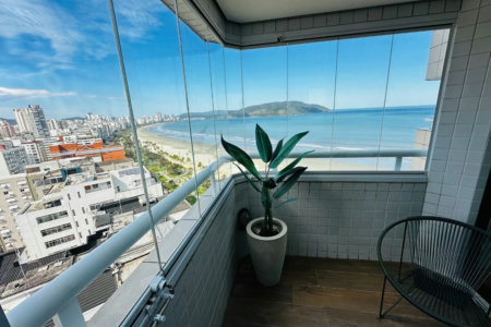 Flat com 1 dormitório para alugar, 43 m² por R$ 7.500,00/mês - Boqueirão - Santos/SP
