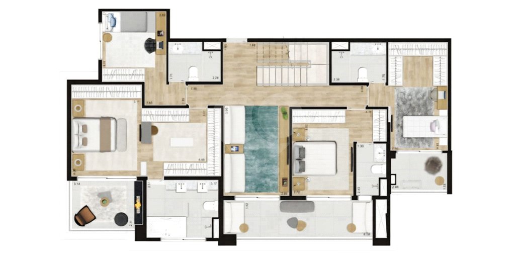 Triplex à venda com 4 suítes em Anhangabaú, Jundiaí, SP