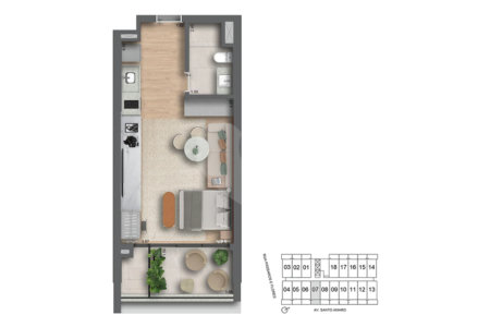Apartamento à venda com 1 quarto em Jardim das Acácias, São Paulo, SP