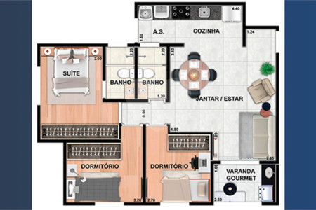 Apartamento à venda com 3 quartos, sendo 1 suíte, em Jardim Panorama, Valinhos, SP