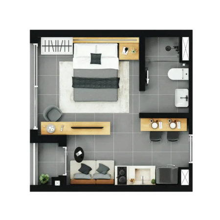 Apartamento à venda com 1 quarto em Pinheiros, São Paulo, SP