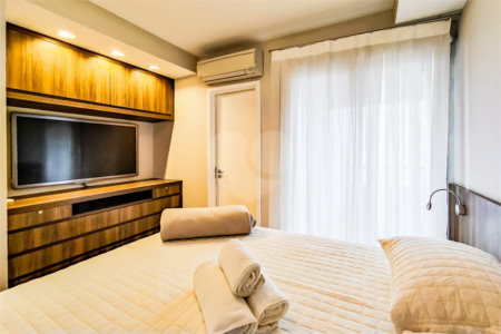 Apartamento totalmente mobiliado com ar-condicionado localizado no coração do Brooklin!!!