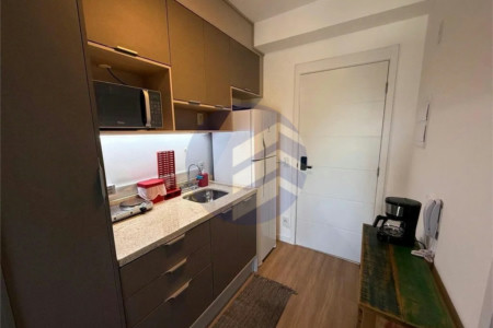 Studio à venda ou para alugar com 1 quarto, sendo 1 suíte, em Brooklin, São Paulo - SP