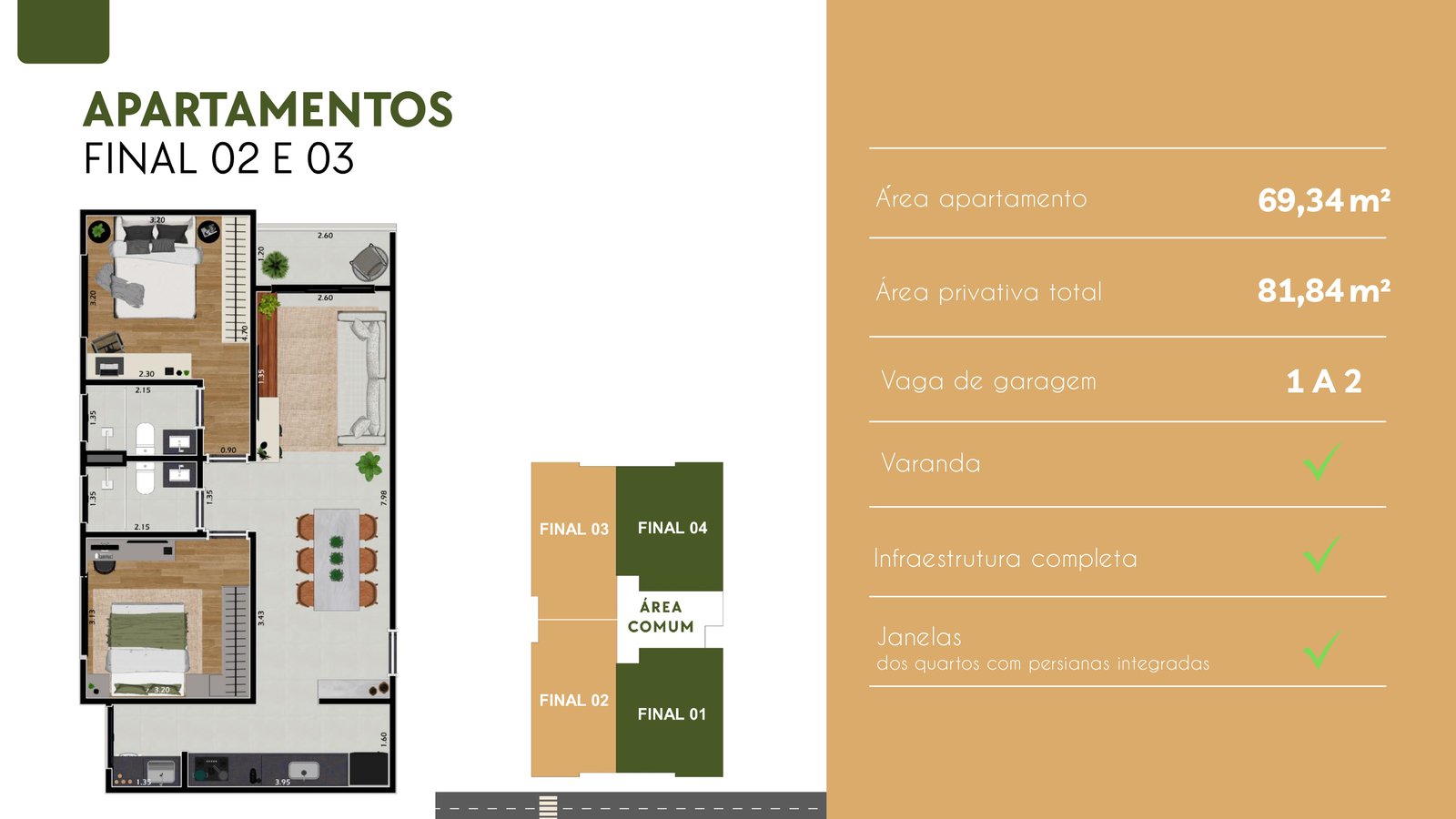 Apartamento 69 m²