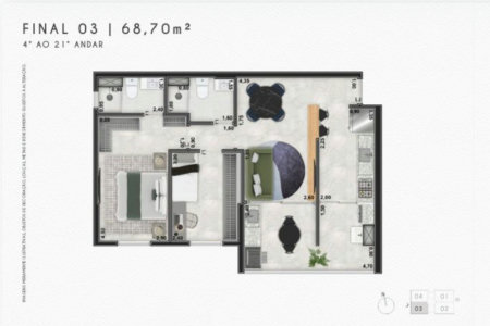 Apartamento com 2 dormitórios à venda, 68 m² por R$ 665.000,00 - Marapé - Santos/SP