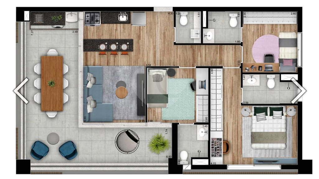 Apartamento à venda com 1 quarto em Perdizes, São Paulo, SP