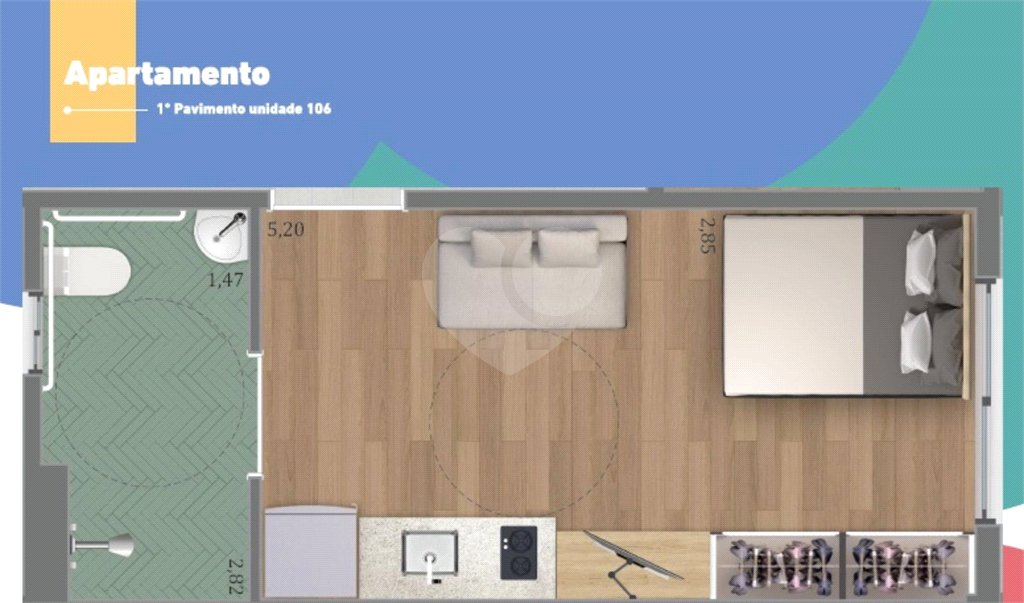 Apartamento à venda com 1 quarto em Pinheiros, São Paulo, SP