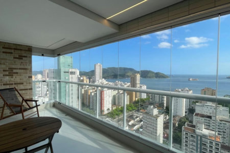 Apartamento com 2 dormitórios à venda, 100 m² por R$ 2.300.000,00 - Aparecida - Santos/SP