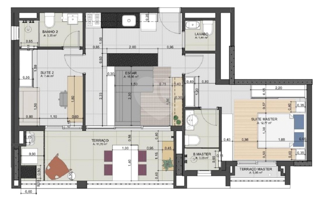 Apartamento à venda com 2 suítes em Pinheiros, São Paulo, SP