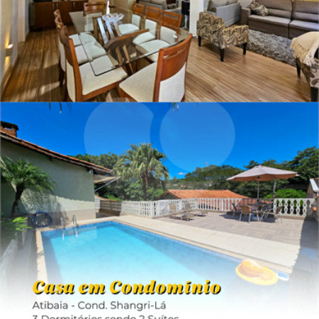 Casa térrea em Atibaia com 3 dormitórios (2 suítes), piscina, espaço gourmet, condomínio fechado