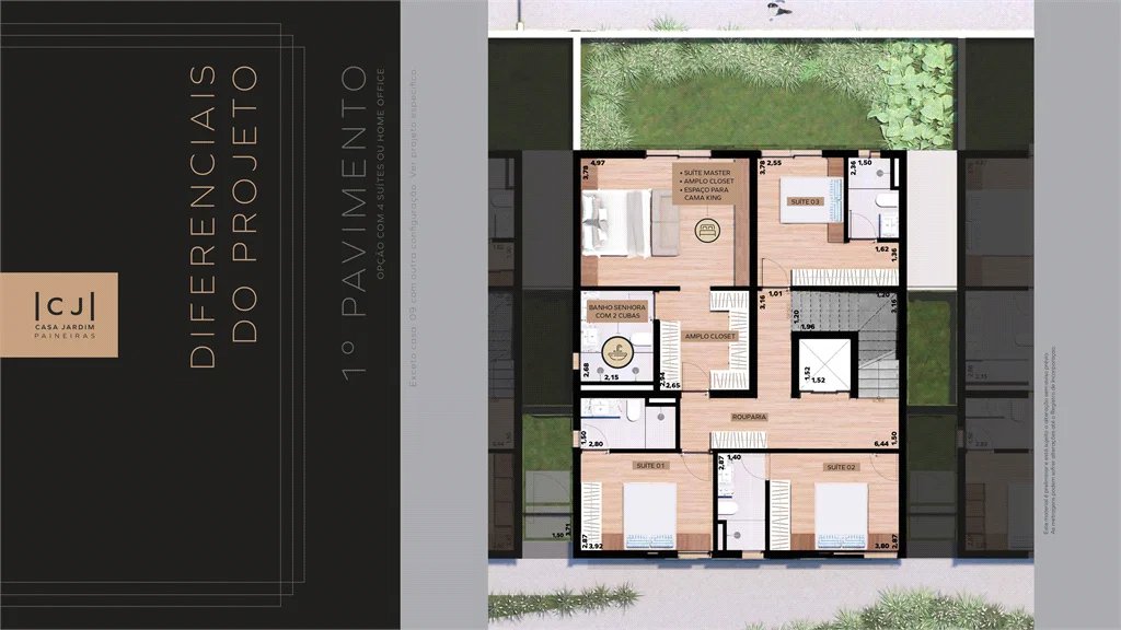 Casa à venda com 4 suítes no condomínio Casa Jardim Paineiras, São Paulo - SP