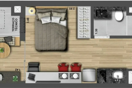 Studio à venda com 1 quarto em Pinheiros, São Paulo, SP