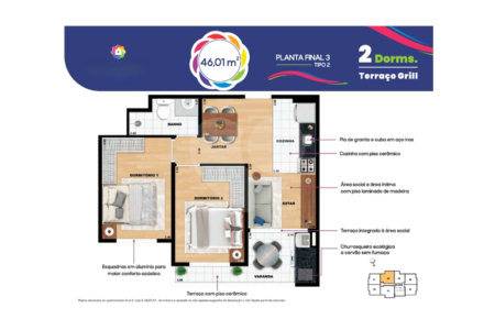 Apartamento à venda com 1 quarto em Jardim das Flores, Osasco, SP