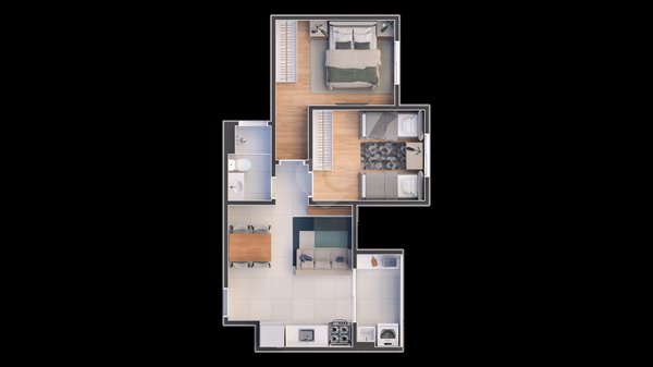 Apartamento 43m² 1
