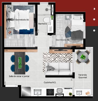 Apartamento 42m² 2