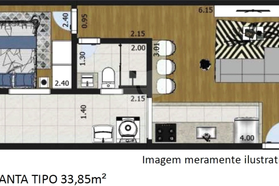 Apartamento à venda com 1 quarto em Santana, São Paulo, SP