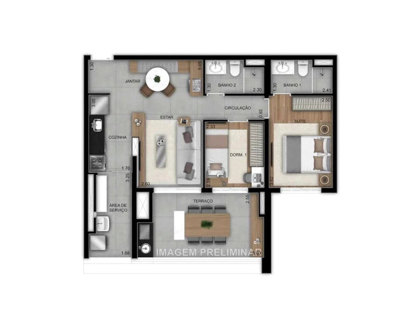 Apartamento para alugar com 2 quartos, sendo 1 suíte, em Butantã, São Paulo, SP