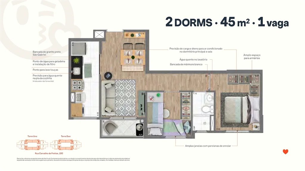 Apartamento à venda com 2 quartos em Vila Andrade, São Paulo, SP