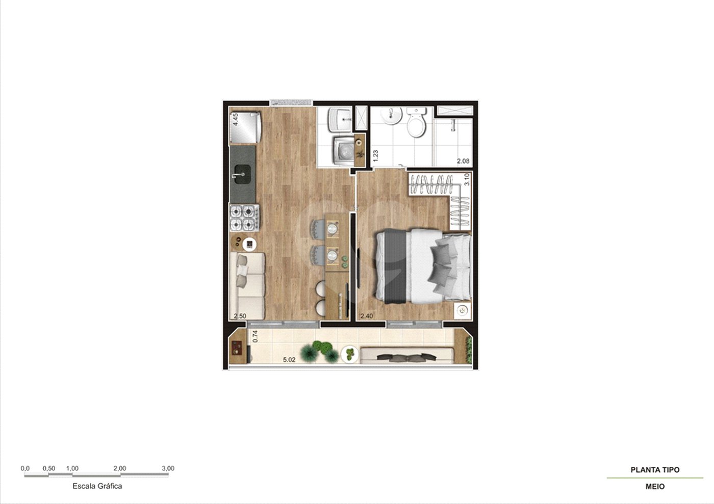 Studio à venda com 1 quarto em Parque Vitória, São Paulo, SP