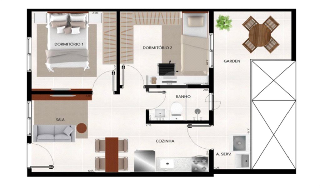 Apartamento à venda com 2 quartos em Vila Guilhermina, São Paulo, SP