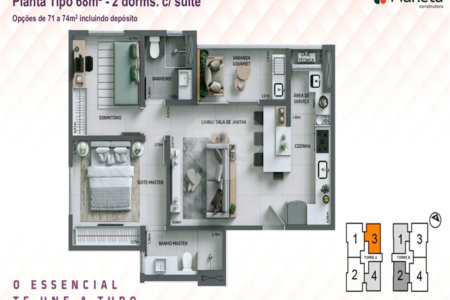Apartamento à venda com 1 quarto em Além Ponte, Sorocaba, SP