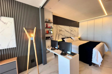 Apartamento com 1 quarto com hidromassagem e vista para o mar à venda em Aparecida - SP