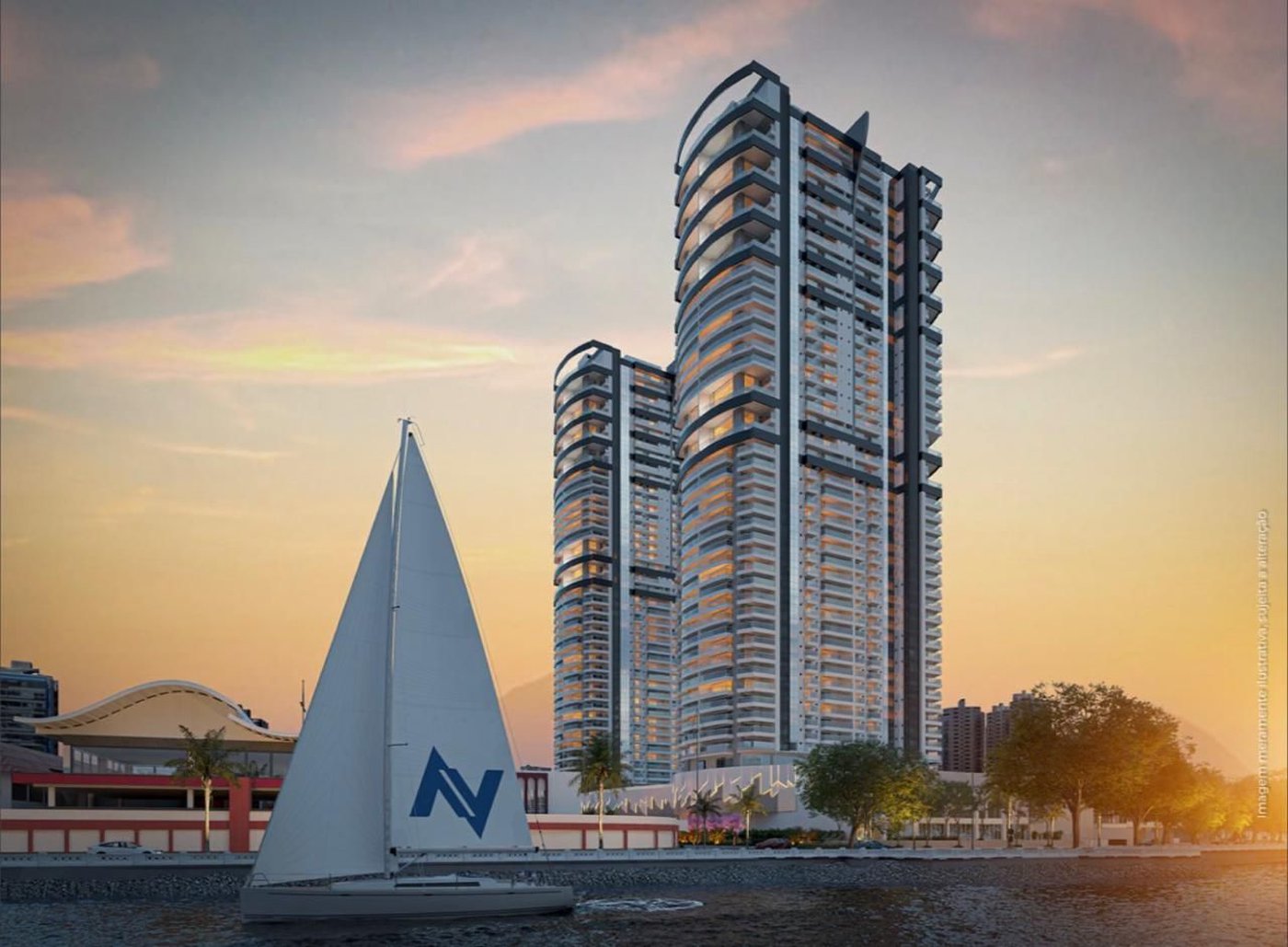 Apartamento com 3 dormitórios à venda, 227 m² por R$ 7.100.000,00 - Ponta da Praia - Santos/SP