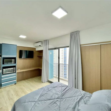 CAMPO BELO Studio VENDA em Congonhas - 100% MOBILIADO e EQIPADO, c/ lazer e serviços - De frente p/ Aeroporto - ideal p/ INVESTIDORES!