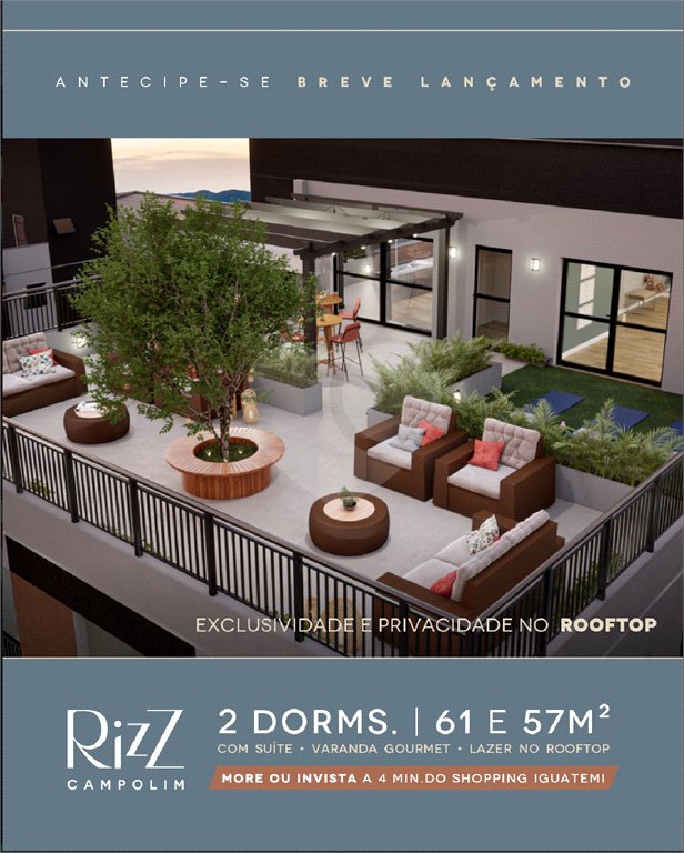 Apartamento à venda com 2 quartos, sendo 1 suíte, em Parque Campolim, Sorocaba, SP