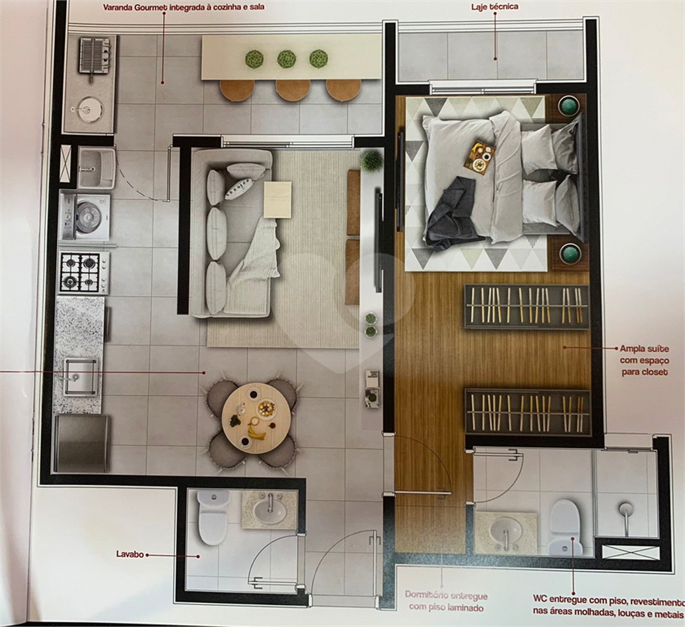 Apartamento à venda com 1 suíte em Nova Gardênia, Atibaia, SP