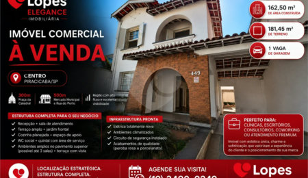 Sobrado à venda no Centro, Piracicaba, SP