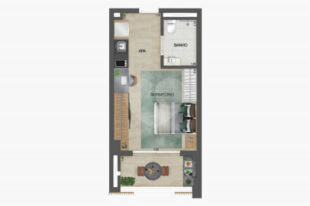 STUDIO NA VILA CLEMENTINO 32 m