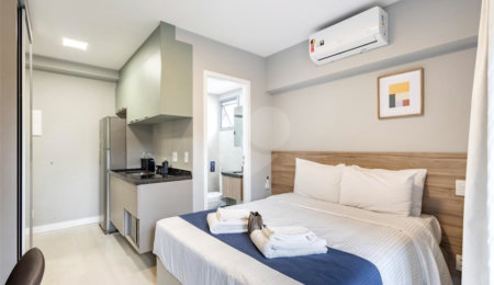 Studio à venda ou para alugar com 1 quarto em Moema, São Paulo, SP