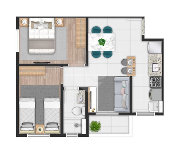 Planta Apartamento 47m²
