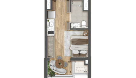 Apartamento à venda com 1 quarto em Vila Clementino, São Paulo, SP