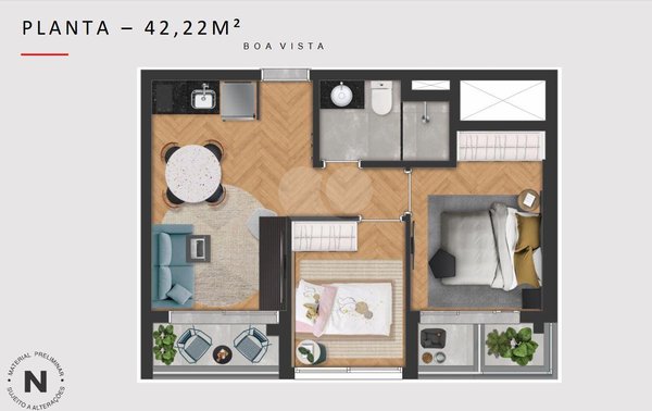 Apartamento 42m² 7