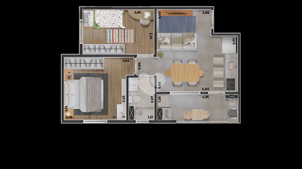 Apartamento 48m² 2