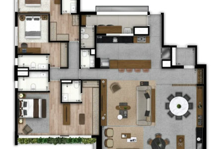 Apartamento à venda com 3 suítes em Brooklin Paulista, São Paulo, SP