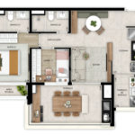 Apartamento à venda com 2 quartos, sendo 1 suíte, em Tatuapé, São Paulo, SP