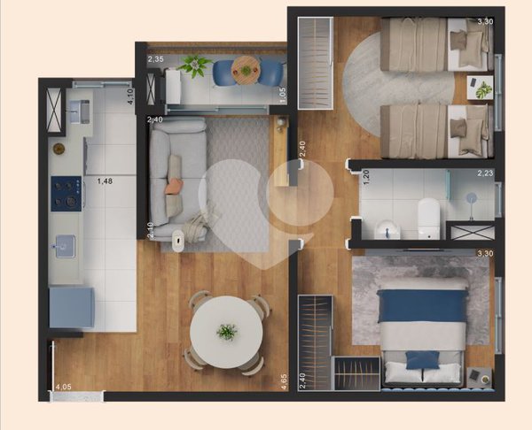 Apartamento 48m² 1