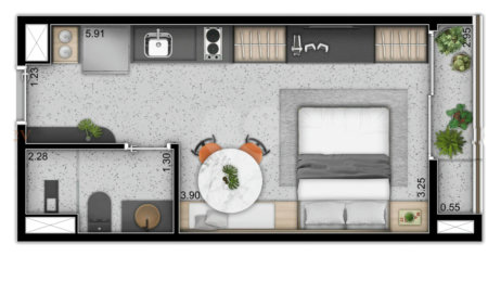 Studio à venda com 1 quarto em Vila Olímpia, São Paulo, SP