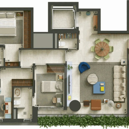 Apartamento à venda com 3 suítes em Cidade Monções, São Paulo, SP